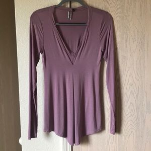 BKE Jersey Long Sleeve V Neck